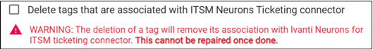 Ivanti ITSM Connector - Ticket Status Settings